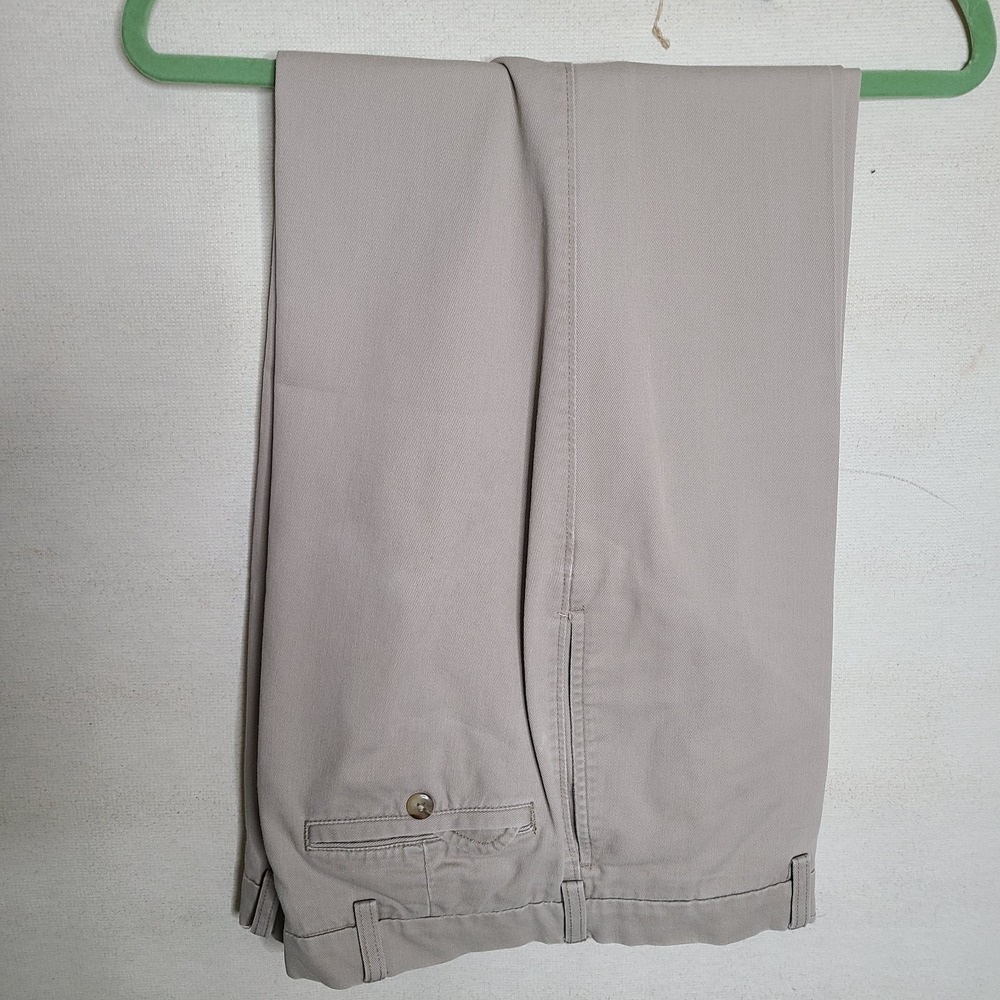Savane Men's Pants 34x29 Mink Beige 100%‎ Cotton Flat Front Casual Dress Slacks